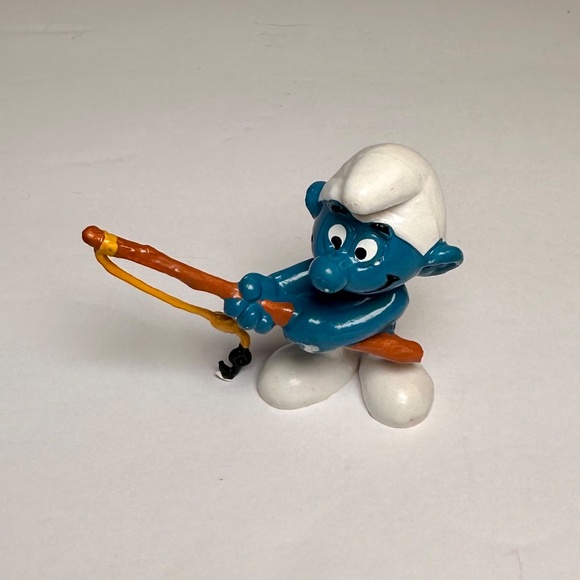 Vintage Fishing Smurf Figure – Bully – West Germany – © Peyo - Picture 2 of 9